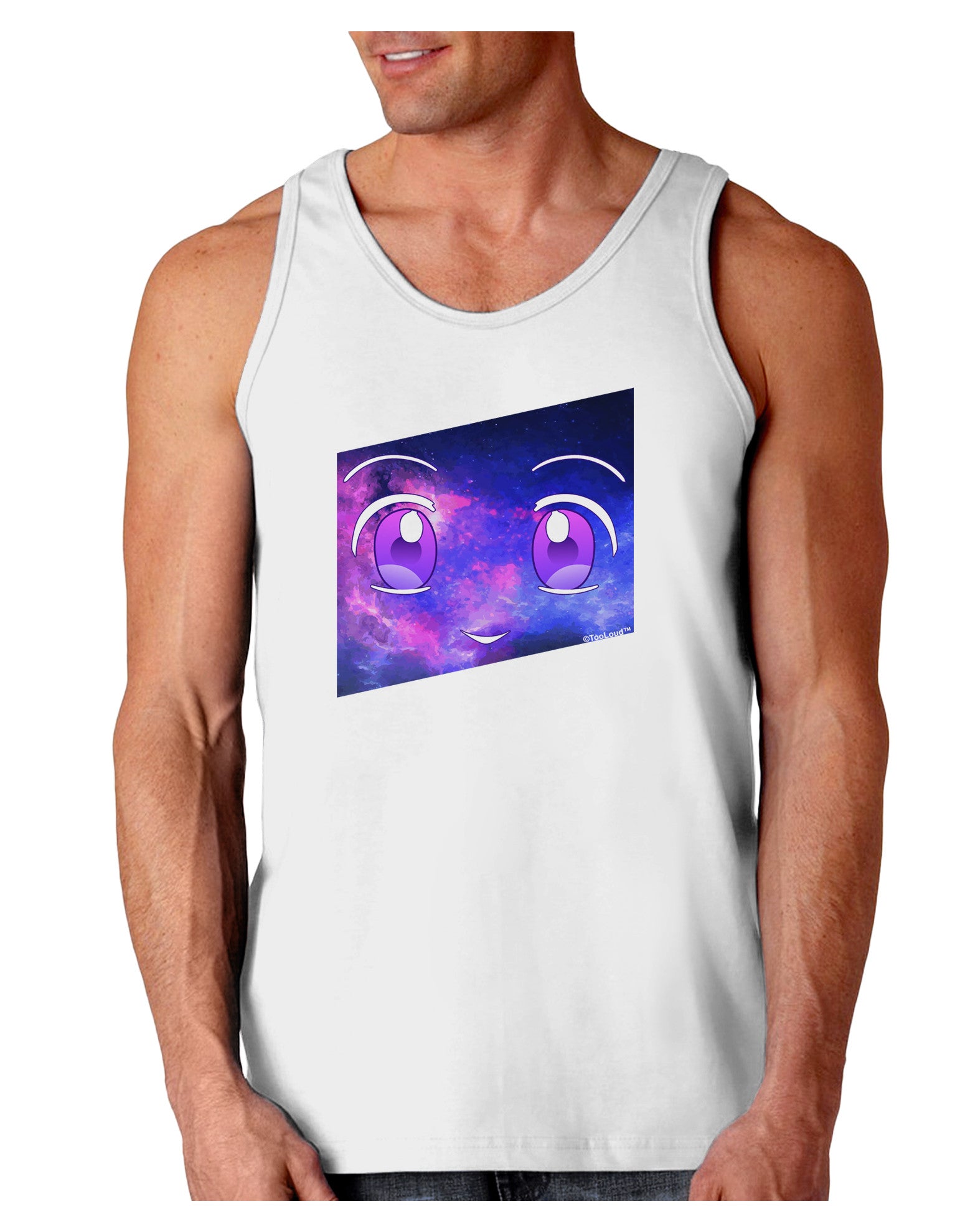 Cute Cosmic Eyes Loose Tank Top-Loose Tank Top-TooLoud-White-Small-Davson Sales
