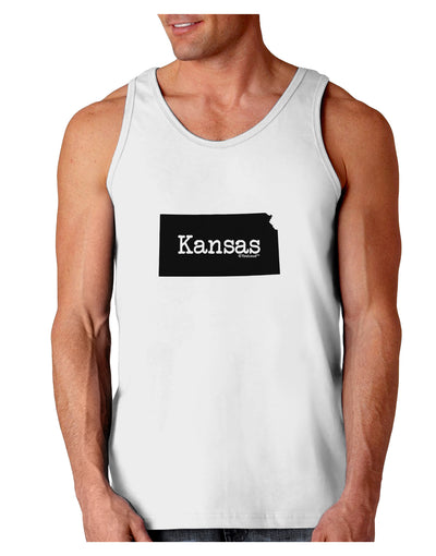 Kansas - United States Shape Loose Tank Top by TooLoud-Loose Tank Top-TooLoud-White-Small-Davson Sales