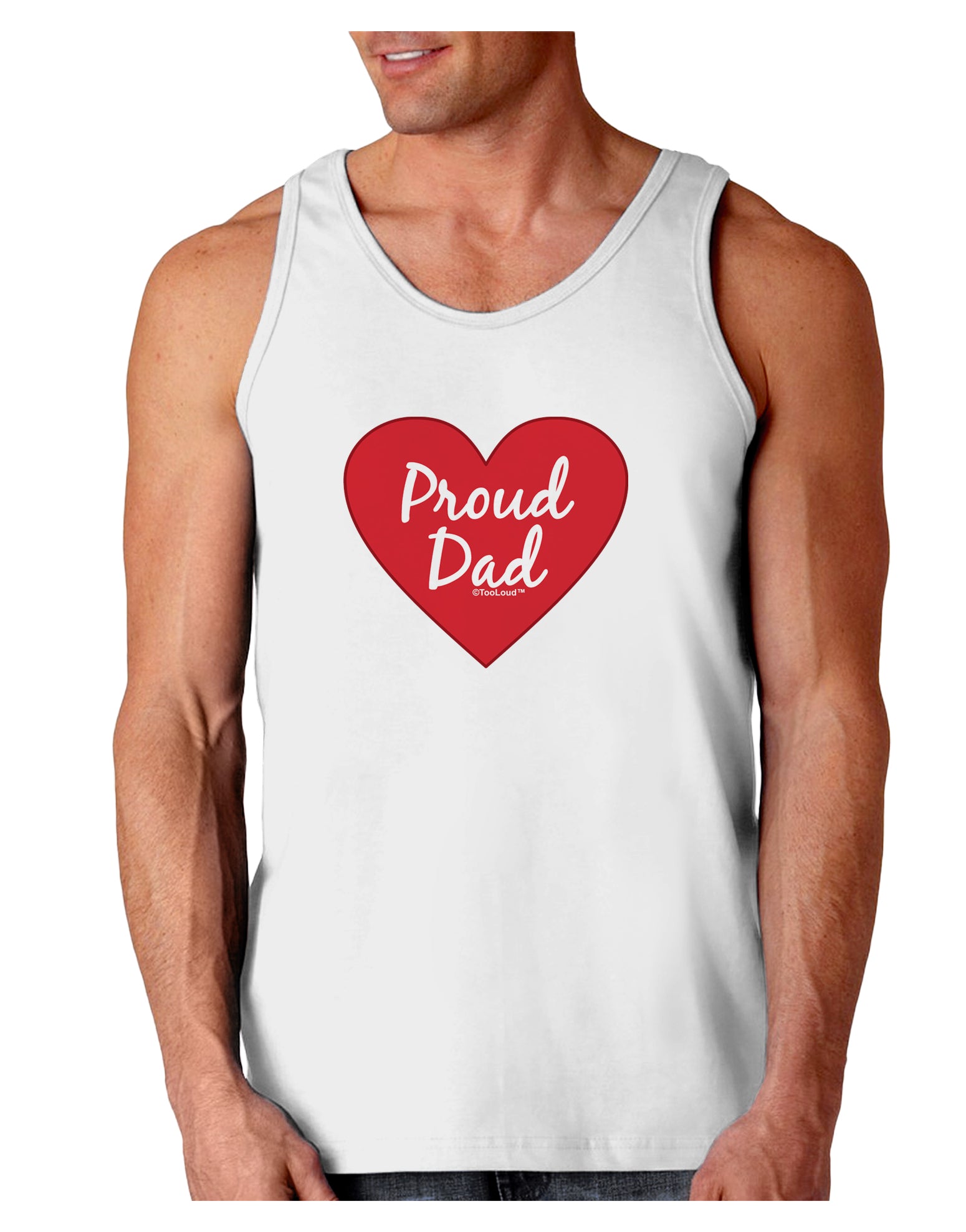 Proud Dad Heart Loose Tank Top by TooLoud-Loose Tank Top-TooLoud-White-Small-Davson Sales