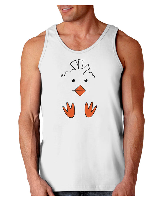 Cute Easter Chick Face Loose Tank Top-Mens-LooseTanktops-TooLoud-White-Small-Davson Sales