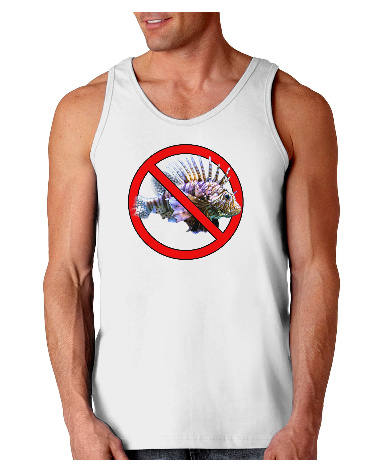 No Lionfish Loose Tank Top-Loose Tank Top-TooLoud-White-Small-Davson Sales