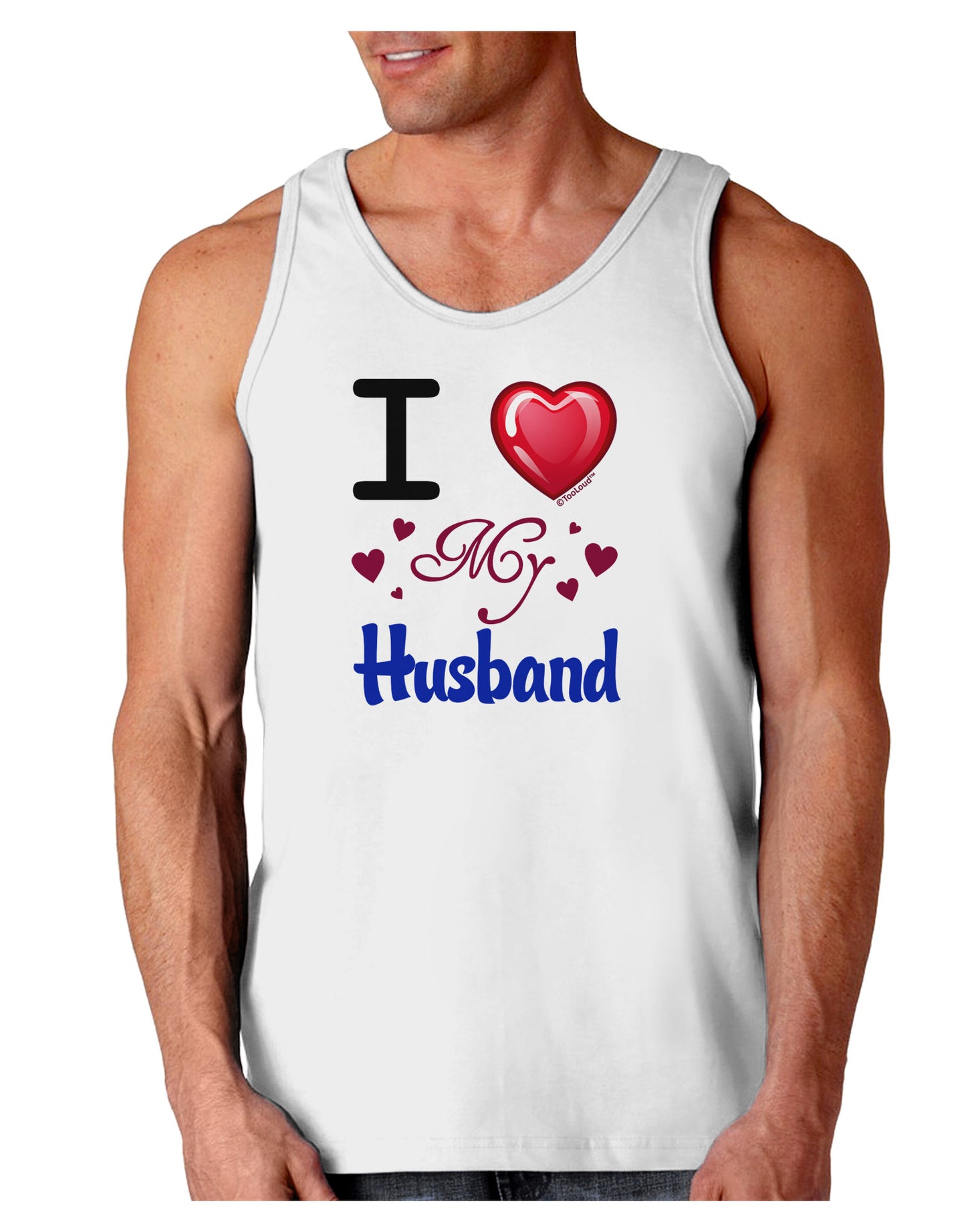 I Love Heart My Husband Loose Tank Top-Loose Tank Top-TooLoud-White-Small-Davson Sales