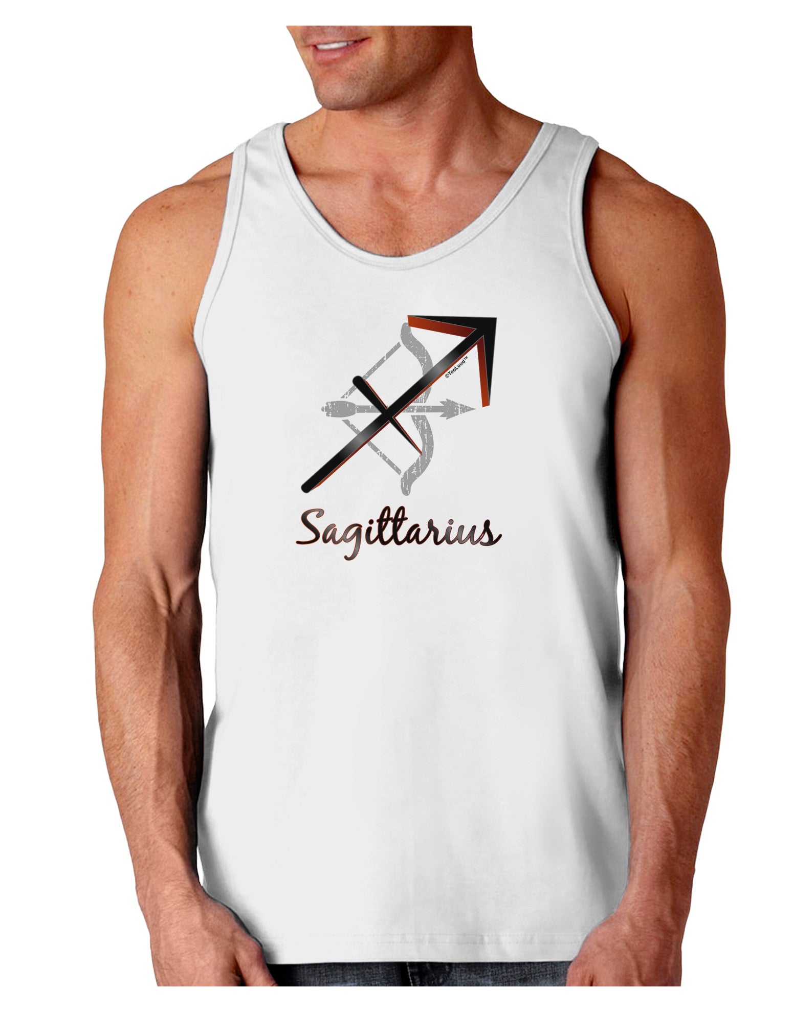 Sagittarius Symbol Loose Tank Top-Loose Tank Top-TooLoud-White-Small-Davson Sales