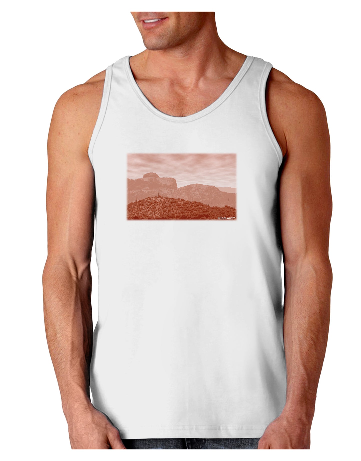 Red Planet Landscape Loose Tank Top-Loose Tank Top-TooLoud-White-Small-Davson Sales