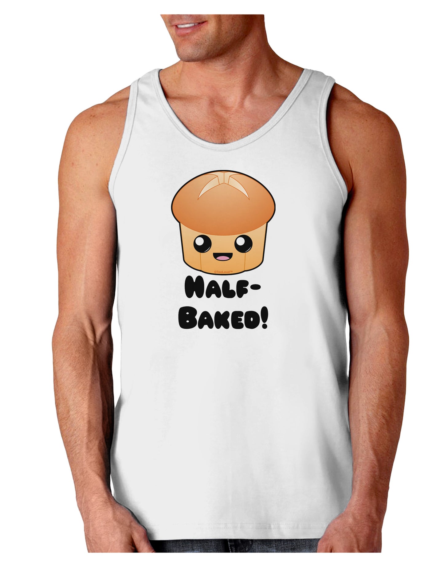 Half Baked Cute Roll Loose Tank Top-Loose Tank Top-TooLoud-White-Small-Davson Sales