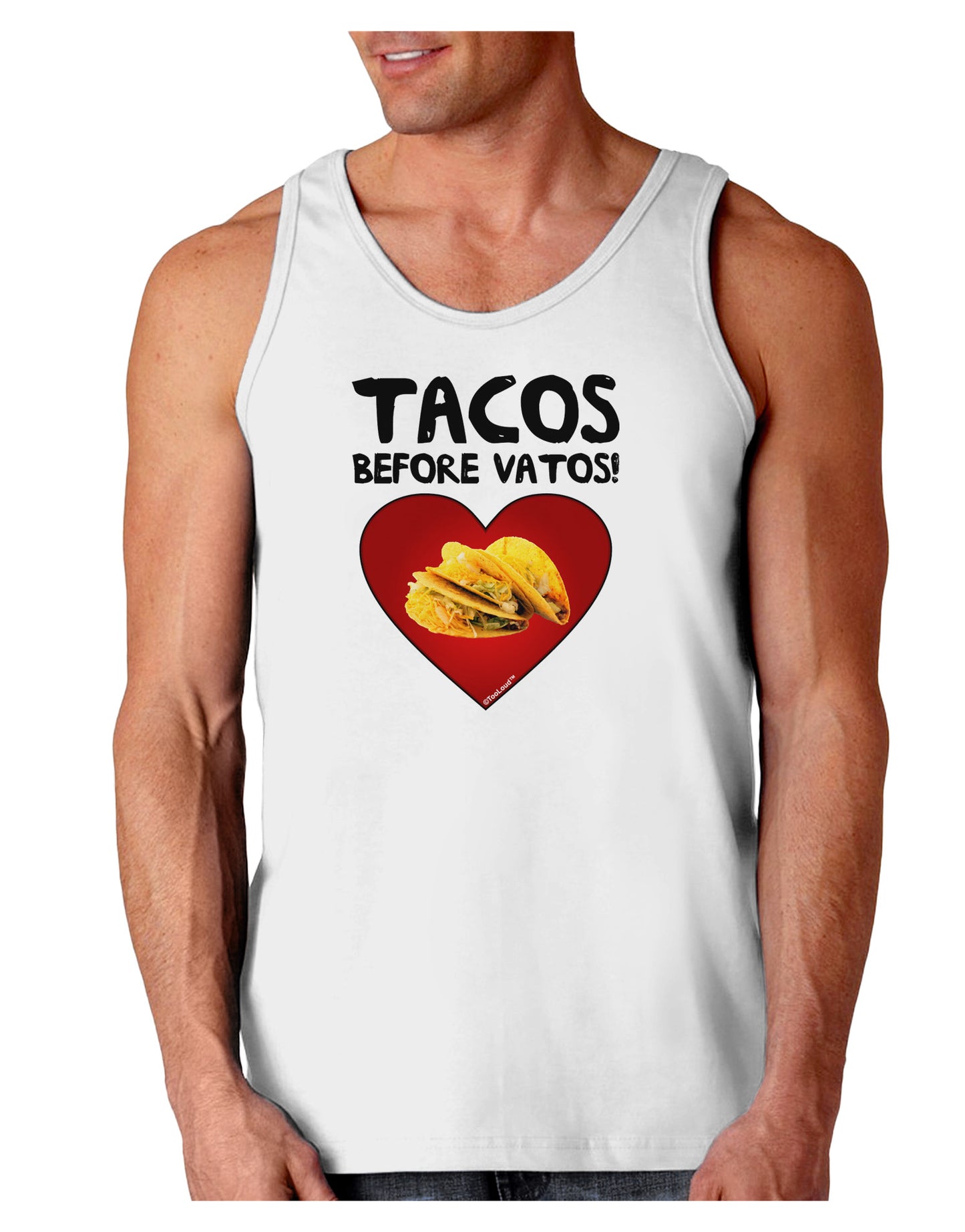 Tacos before Vatos Loose Tank Top-Loose Tank Top-TooLoud-White-Small-Davson Sales