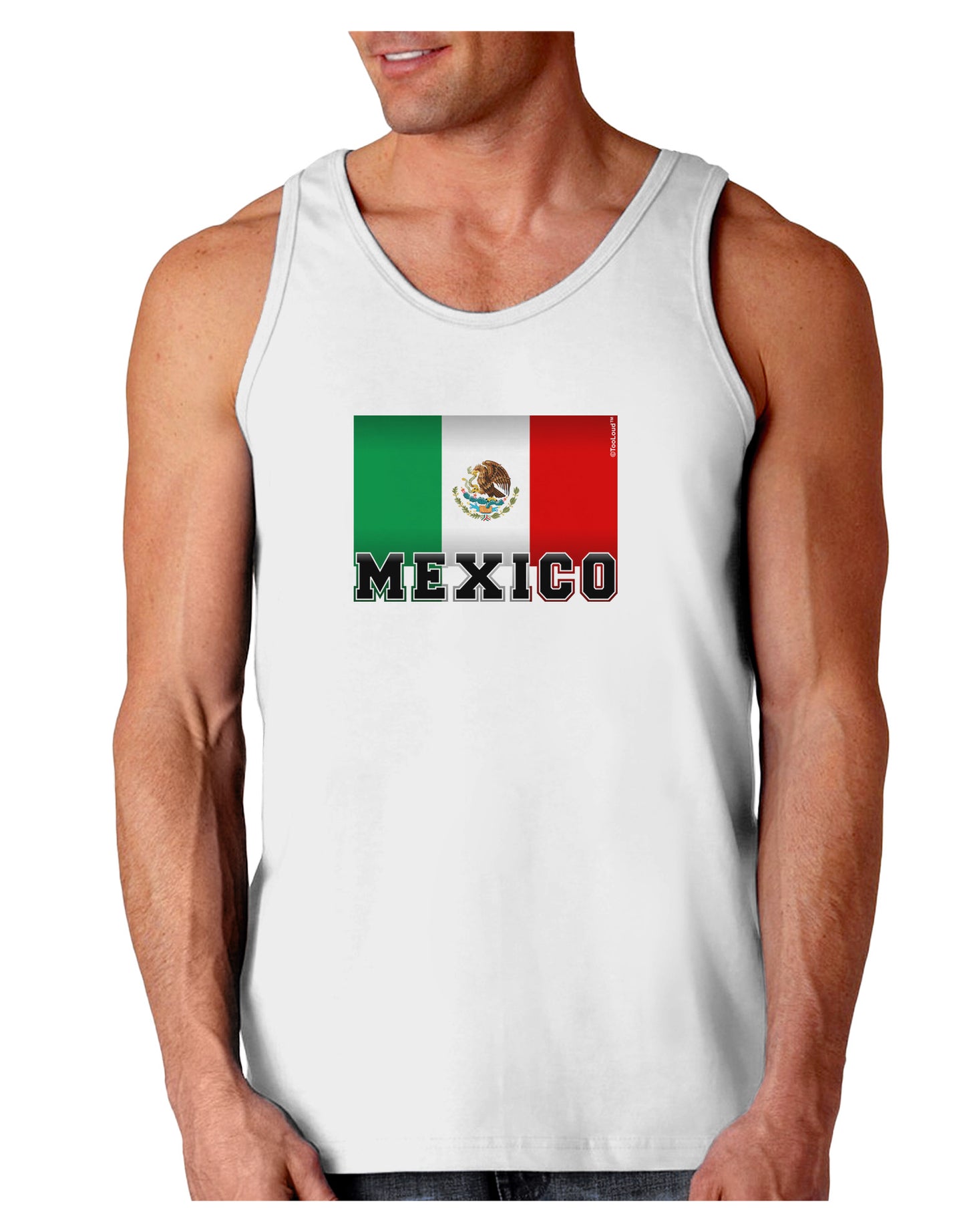 Mexico Flag Loose Tank Top-Loose Tank Top-TooLoud-White-Small-Davson Sales