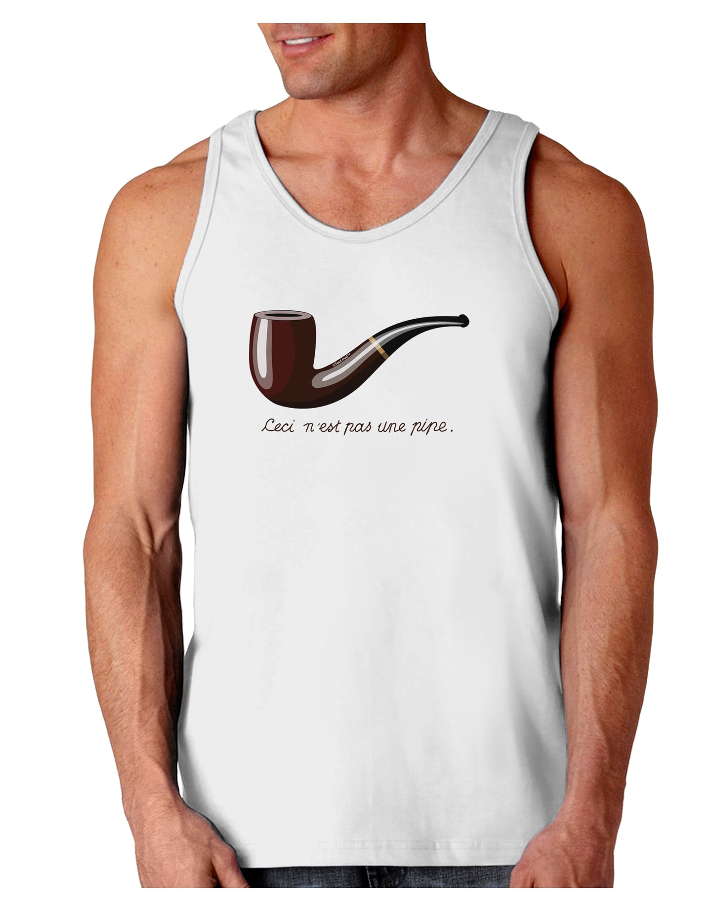Ceci n'est pas une pipe Loose Tank Top-Loose Tank Top-TooLoud-White-Small-Davson Sales