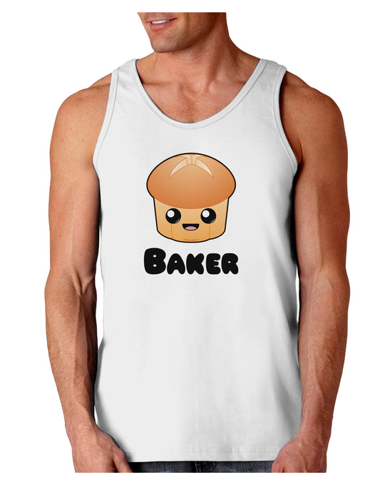 Baker Cute Roll Loose Tank Top-Loose Tank Top-TooLoud-White-Small-Davson Sales
