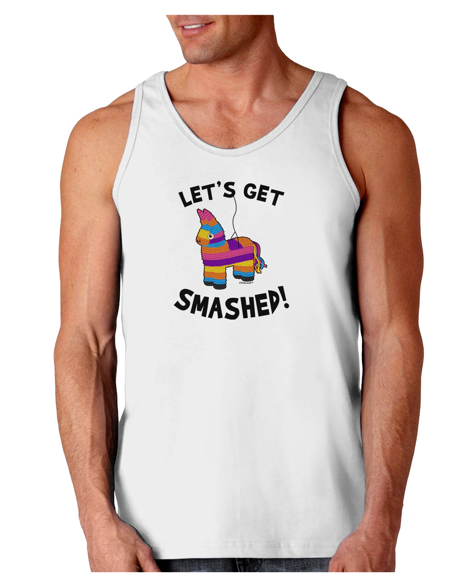 Let's Get Smashed Pinata Loose Tank Top-Loose Tank Top-TooLoud-White-Small-Davson Sales