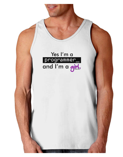 TooLoud Yes I am a Programmer Girl Loose Tank Top-Loose Tank Top-TooLoud-White-Small-Davson Sales