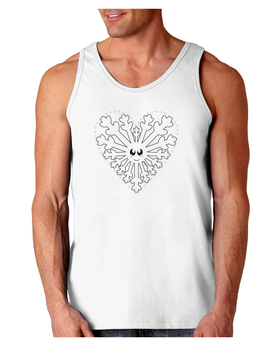 Heart Snowflake Christmas Loose Tank Top-Loose Tank Top-TooLoud-White-Small-Davson Sales