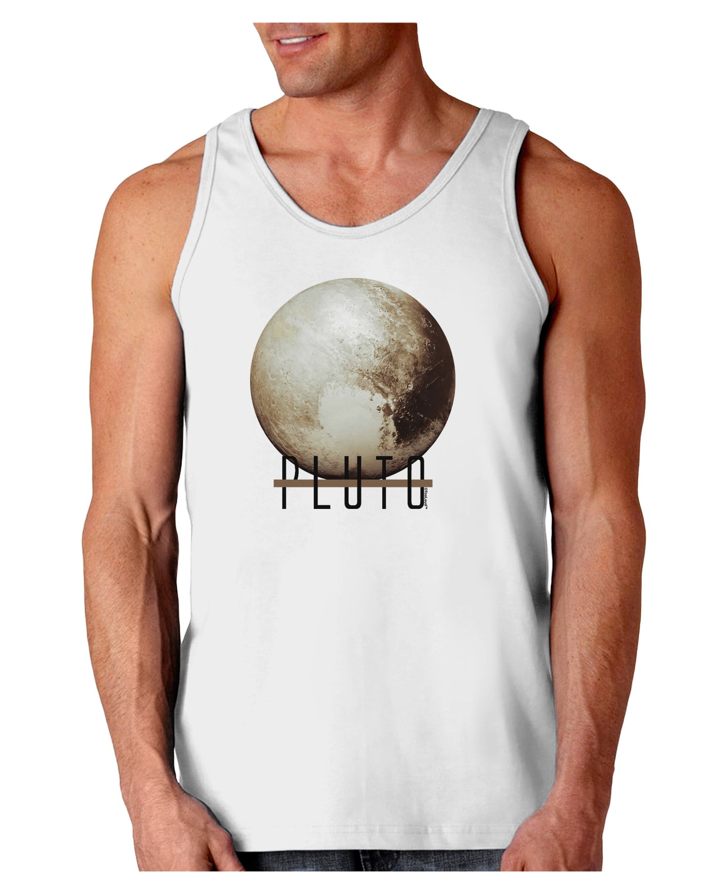 Planet Pluto Text Loose Tank Top-Loose Tank Top-TooLoud-White-Small-Davson Sales