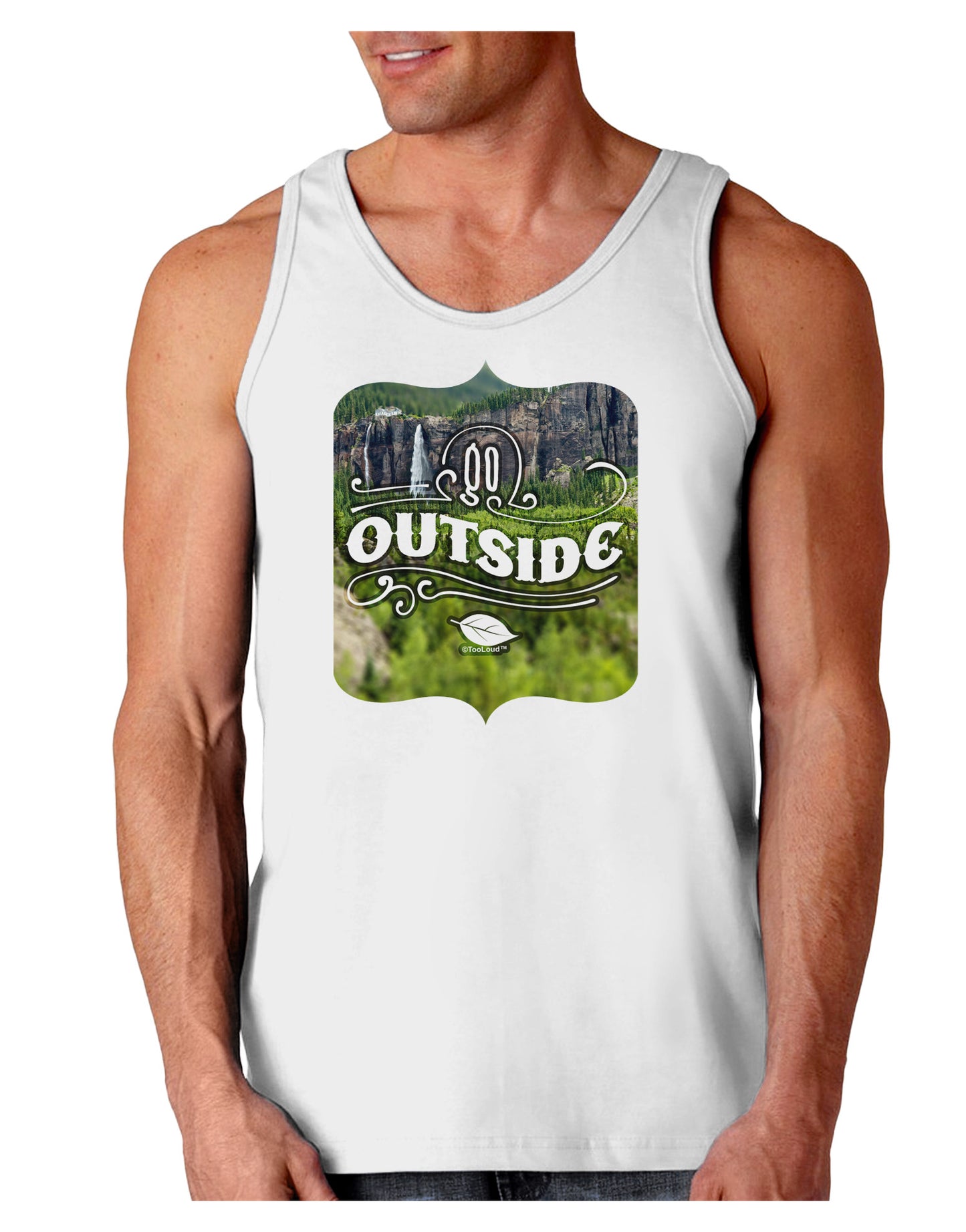 Go Outside - Beautiful Cliffs Loose Tank Top by-Loose Tank Top-TooLoud-White-Small-Davson Sales