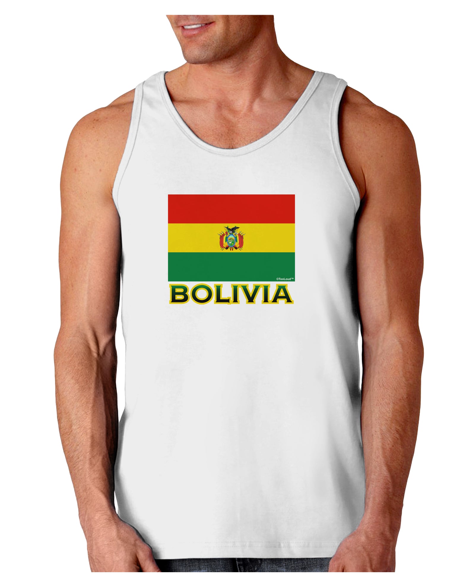 Bolivia Flag Loose Tank Top-Loose Tank Top-TooLoud-White-Small-Davson Sales