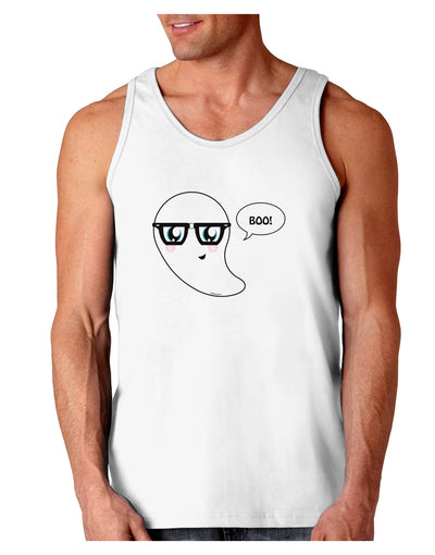 Cute Nerd Ghost Boo Halloween Loose Tank Top-Loose Tank Top-TooLoud-White-Small-Davson Sales