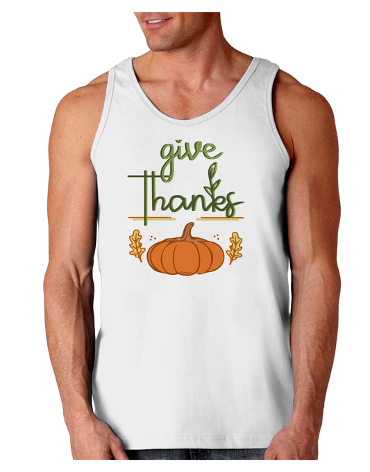 Give Thanks Loose Tank Top-Mens-LooseTanktops-TooLoud-White-Small-Davson Sales