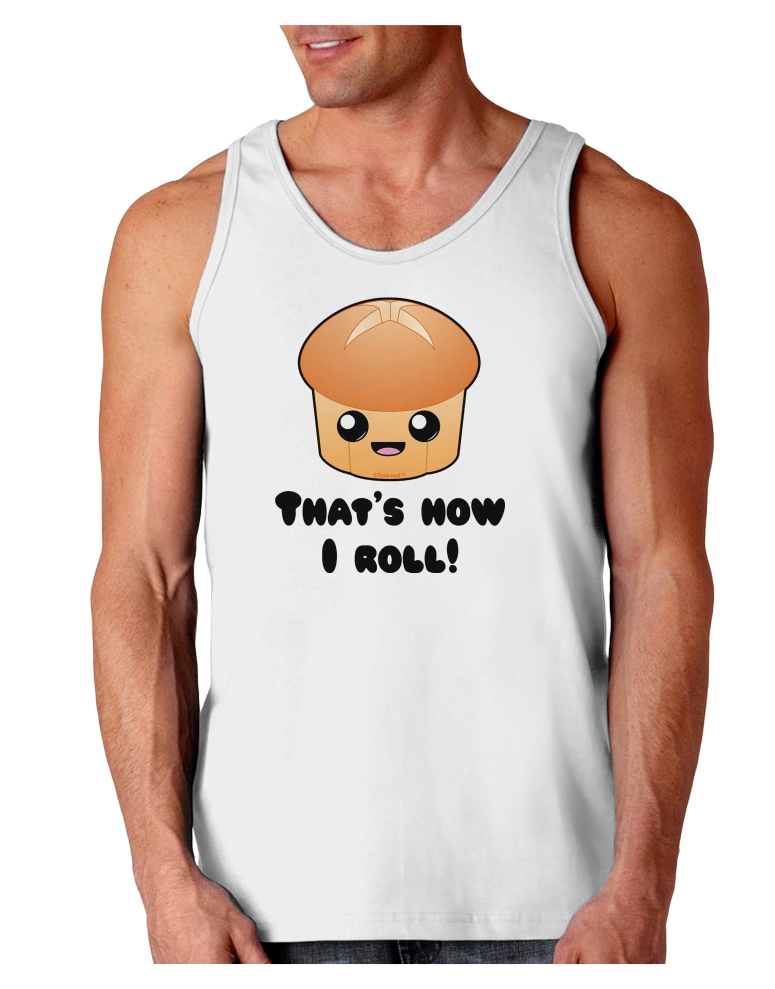How I Roll Cute Roll Loose Tank Top-Loose Tank Top-TooLoud-White-Small-Davson Sales