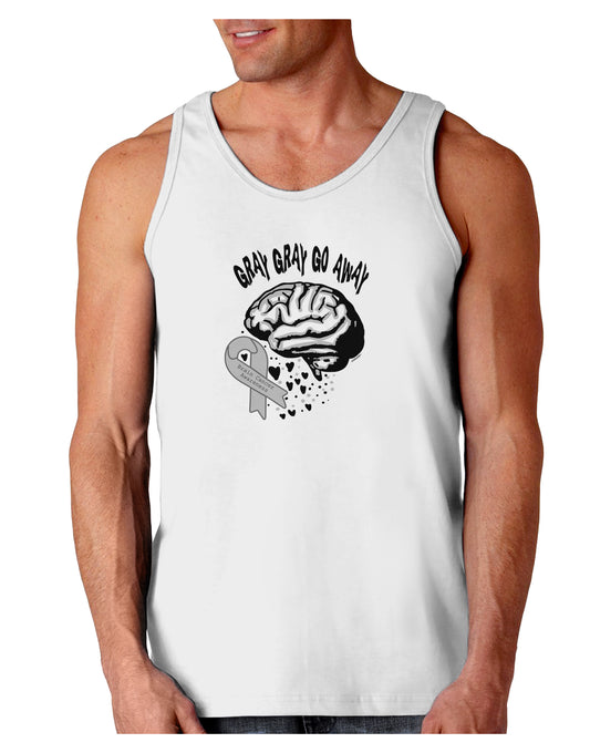 TooLoud Gray Gray Go Away Loose Tank Top-Mens-LooseTanktops-TooLoud-White-Small-Davson Sales