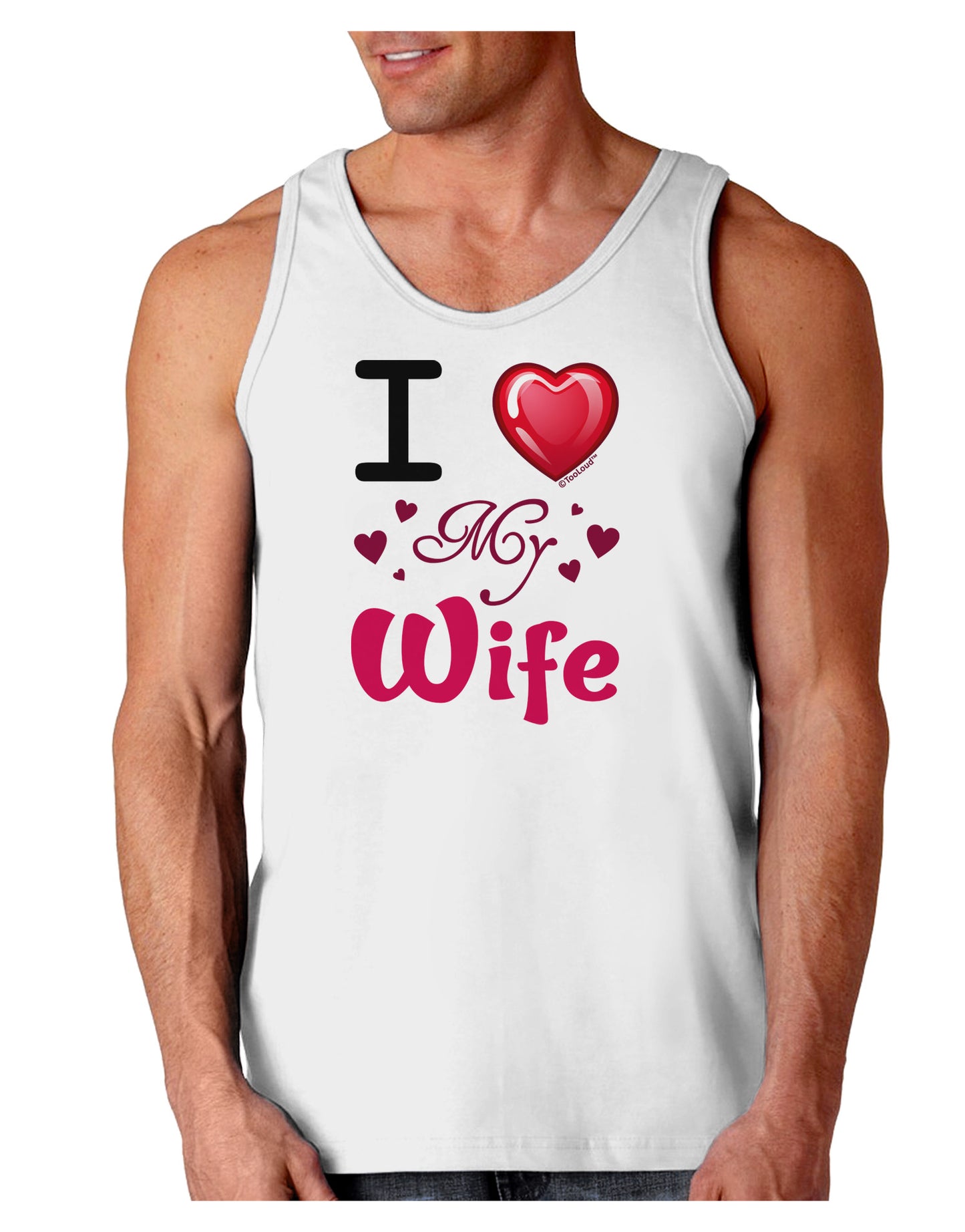 I Love Heart My Wife Loose Tank Top-Loose Tank Top-TooLoud-White-Small-Davson Sales