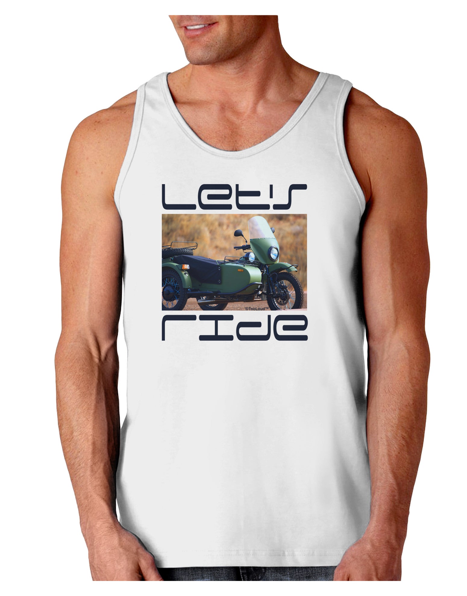 Lets Ride Sidecar Motorcycle Loose Tank Top-Loose Tank Top-TooLoud-White-Small-Davson Sales