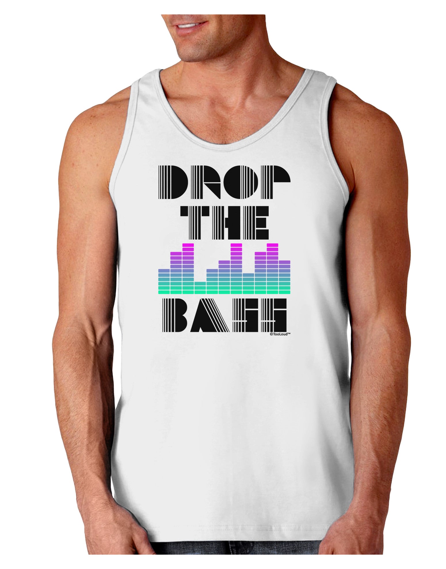 Drop the Bass Loose Tank Top-Loose Tank Top-TooLoud-White-Small-Davson Sales