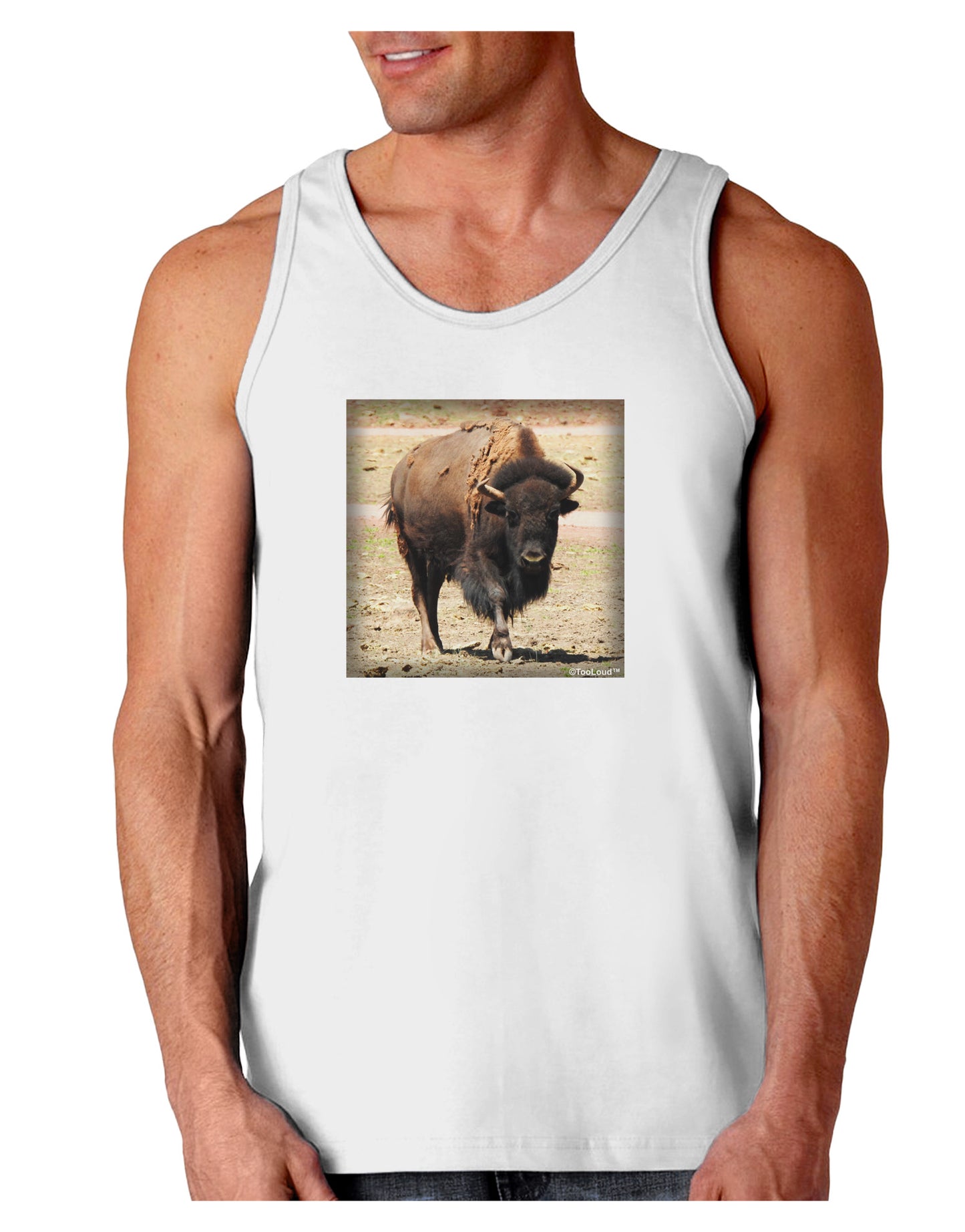 Strong Bison Loose Tank Top-Loose Tank Top-TooLoud-White-Small-Davson Sales