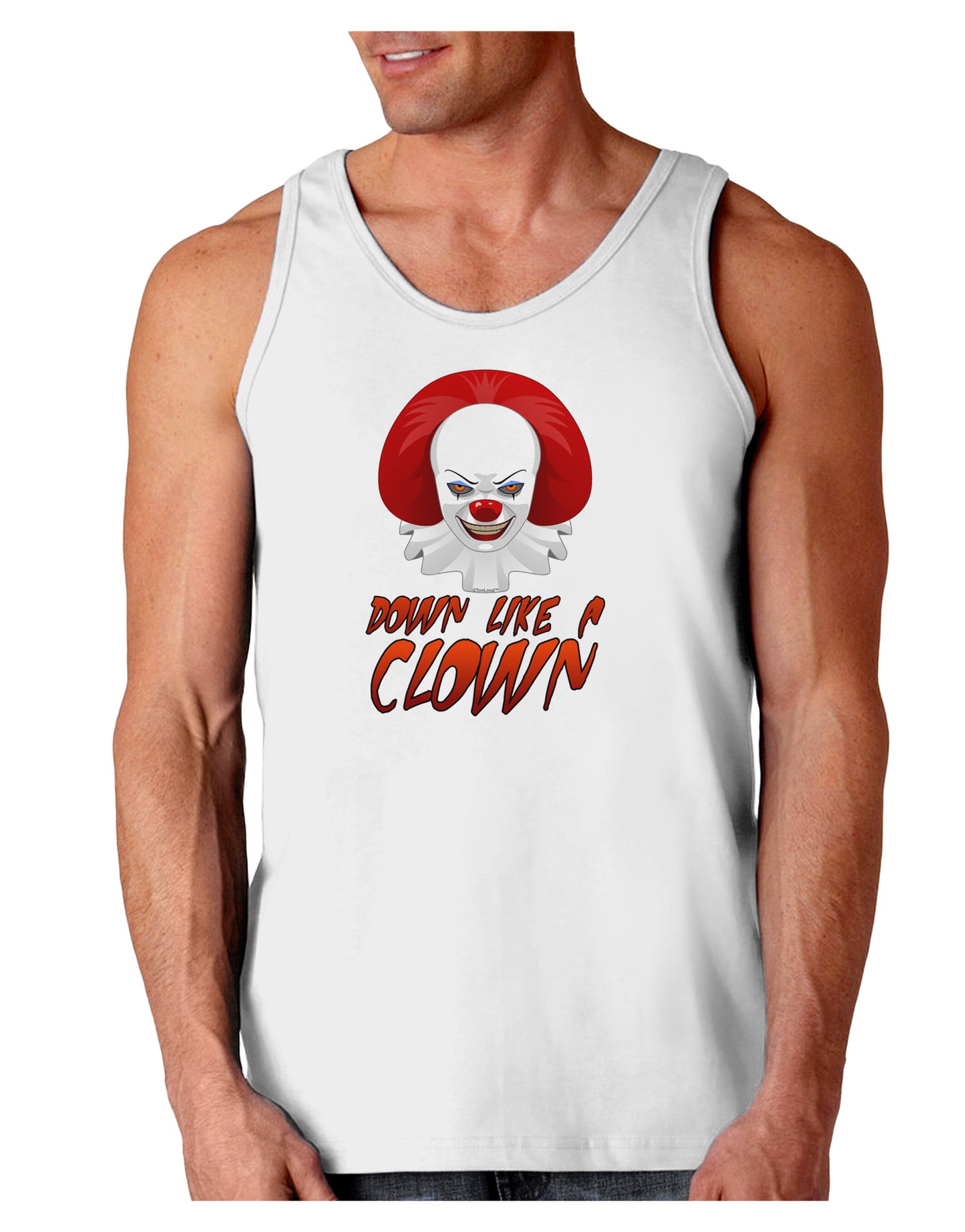 Down Like a Clown Loose Tank Top-Loose Tank Top-TooLoud-White-Small-Davson Sales