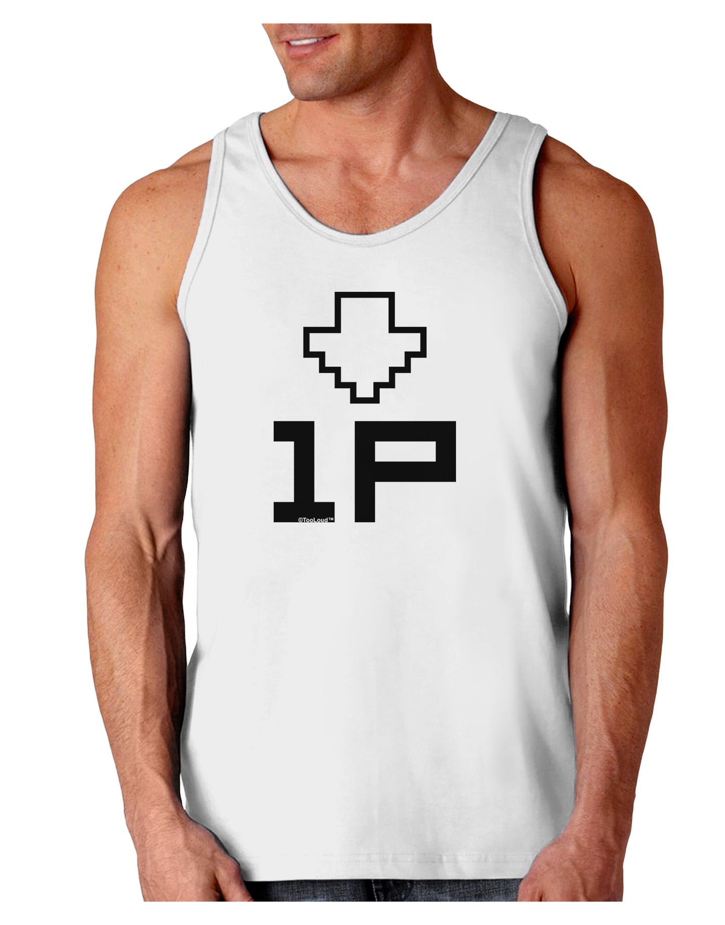 Player One Couples Design Loose Tank Top-Loose Tank Top-TooLoud-White-Small-Davson Sales