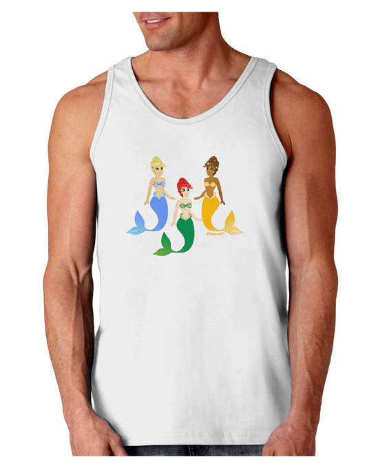 Three Mermaids Loose Tank Top-Loose Tank Top-TooLoud-White-Small-Davson Sales