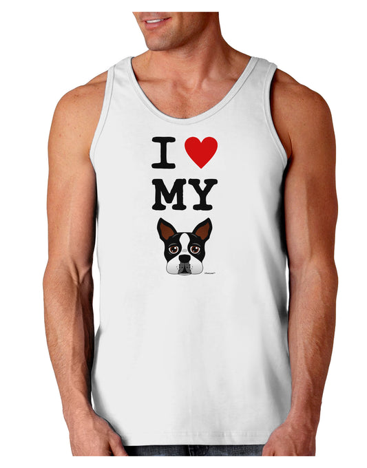 I Heart My Boston Terrier Loose Tank Top-Loose Tank Top-TooLoud-White-Small-Davson Sales