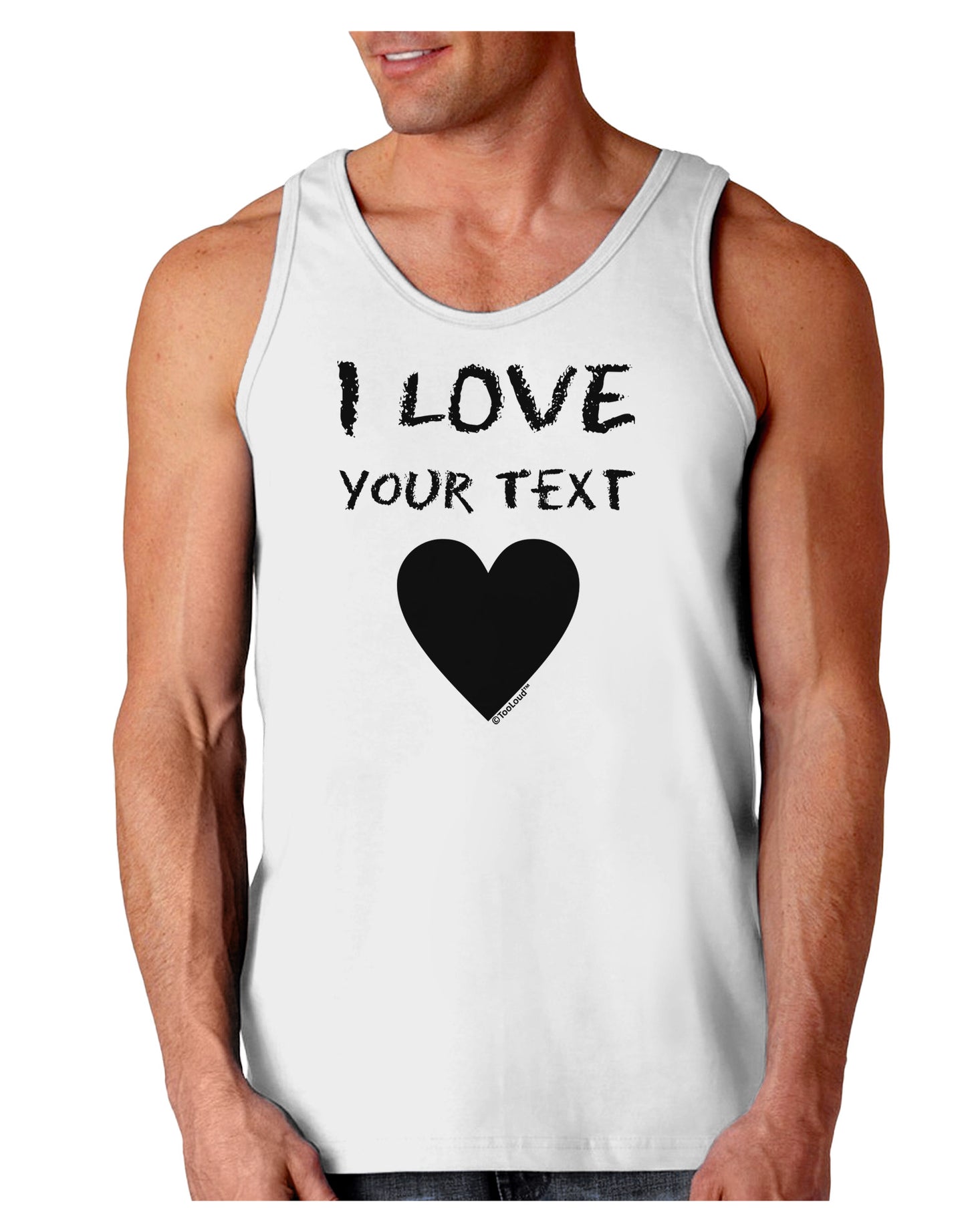 Personalized I Love Customized Loose Tank Top-Loose Tank Top-TooLoud-White-Small-Davson Sales
