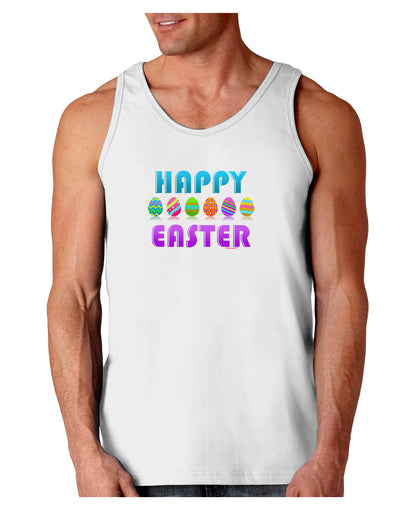 Happy Easter Decorated Eggs Loose Tank Top-Loose Tank Top-TooLoud-White-Small-Davson Sales