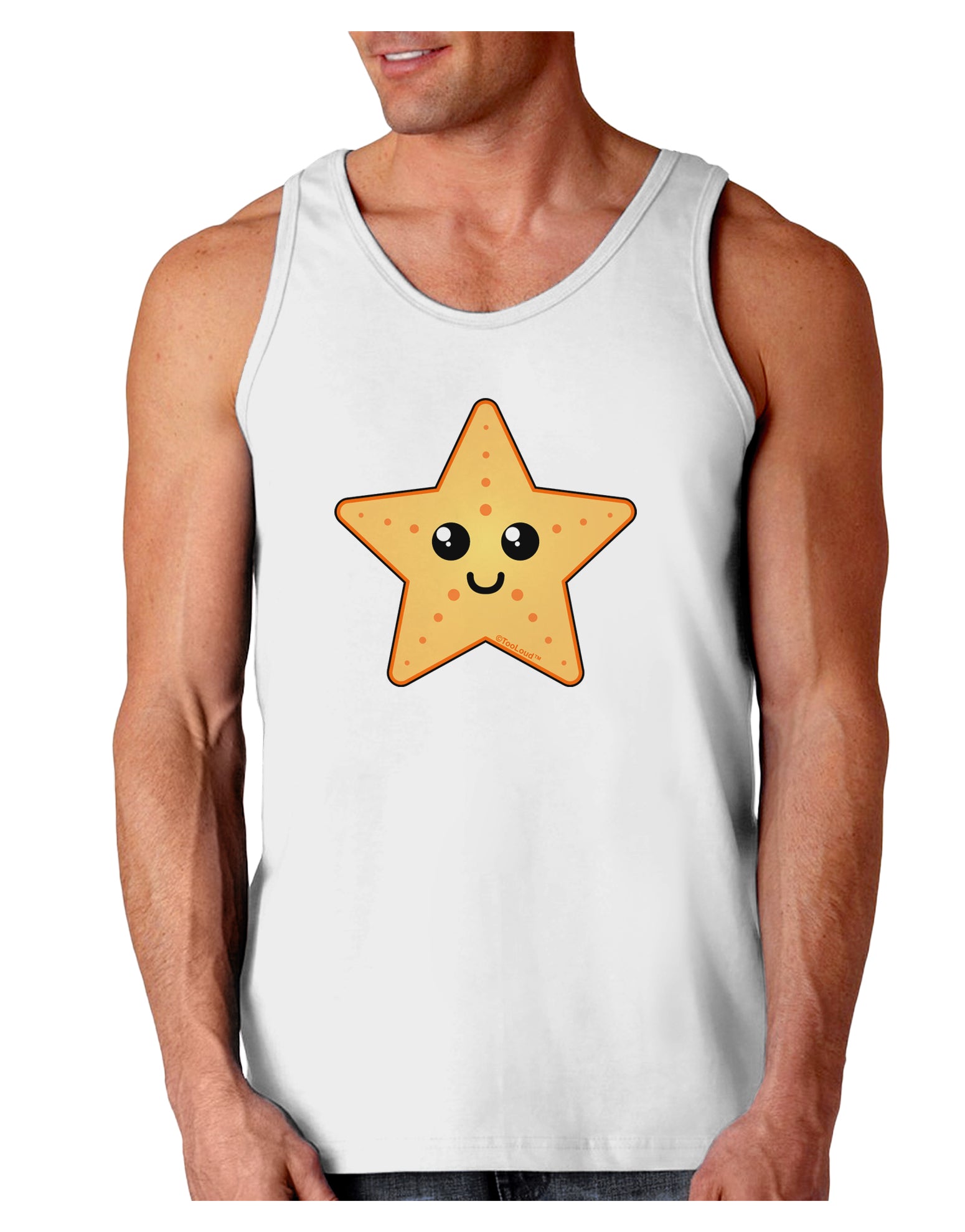 Cute Starfish Loose Tank Top by TooLoud-Loose Tank Top-TooLoud-White-Small-Davson Sales
