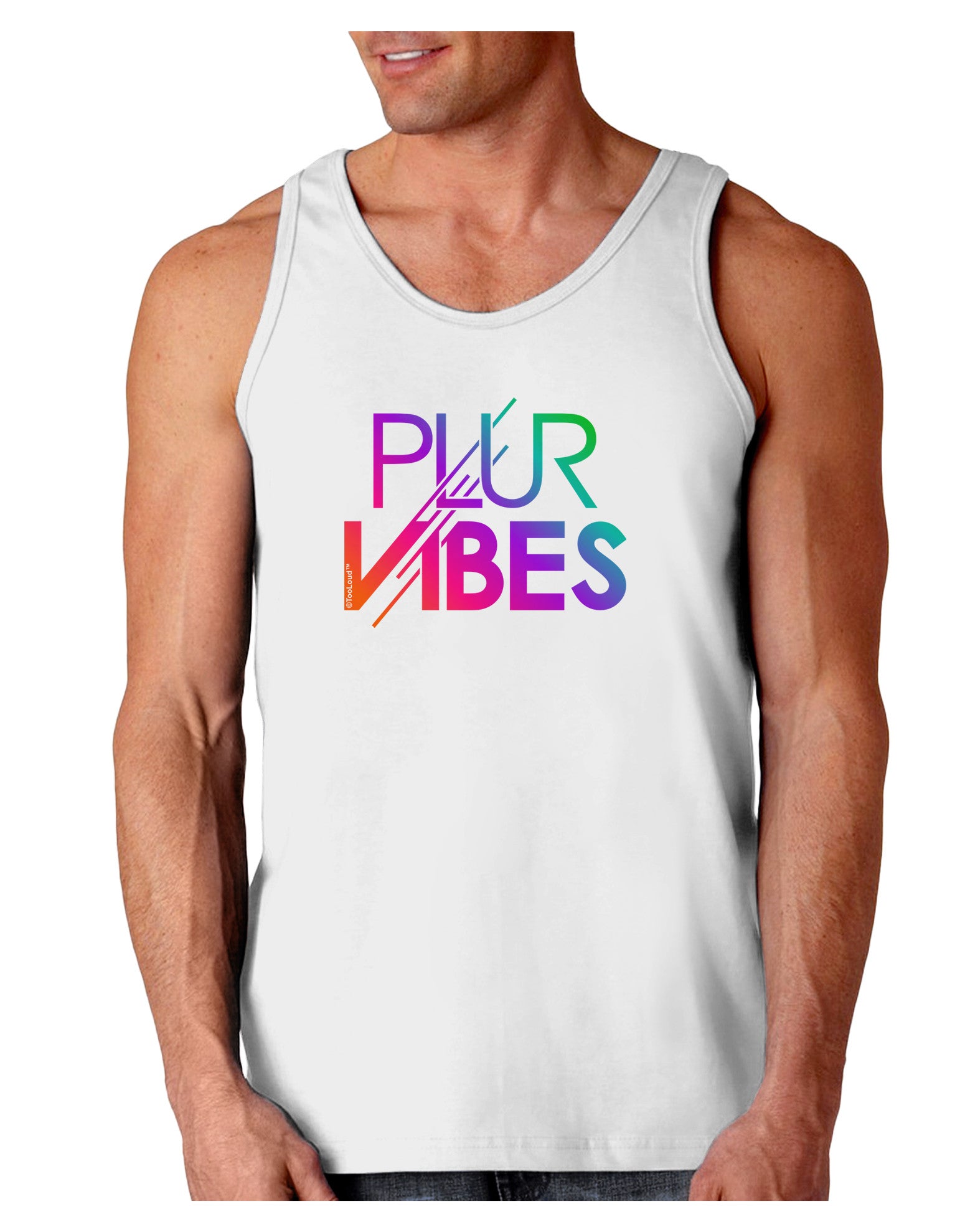 PLUR Vibes Loose Tank Top-Loose Tank Top-TooLoud-White-Small-Davson Sales