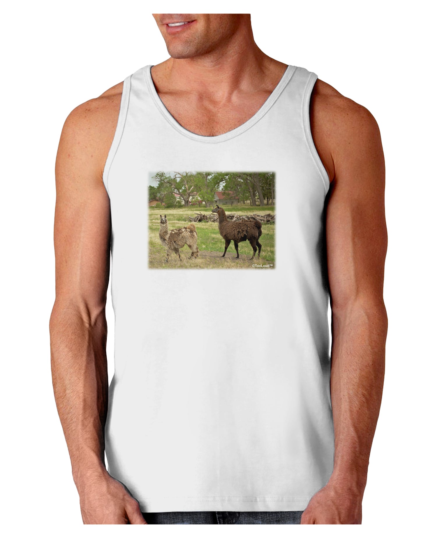 Standing Llamas Loose Tank Top by TooLoud-Loose Tank Top-TooLoud-White-Small-Davson Sales