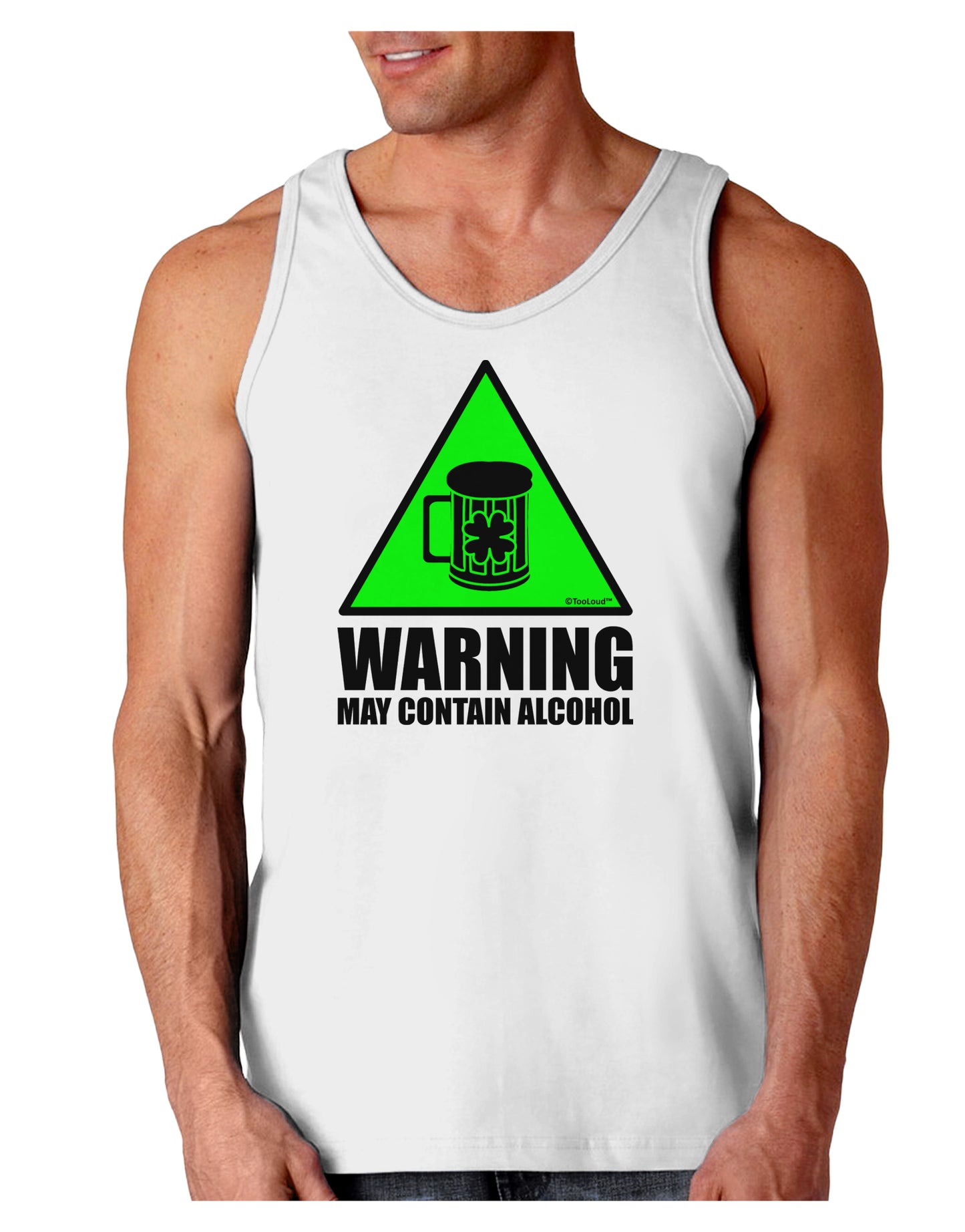 Warning May Contain Alcohol Loose Tank Top by TooLoud-Loose Tank Top-TooLoud-White-Small-Davson Sales