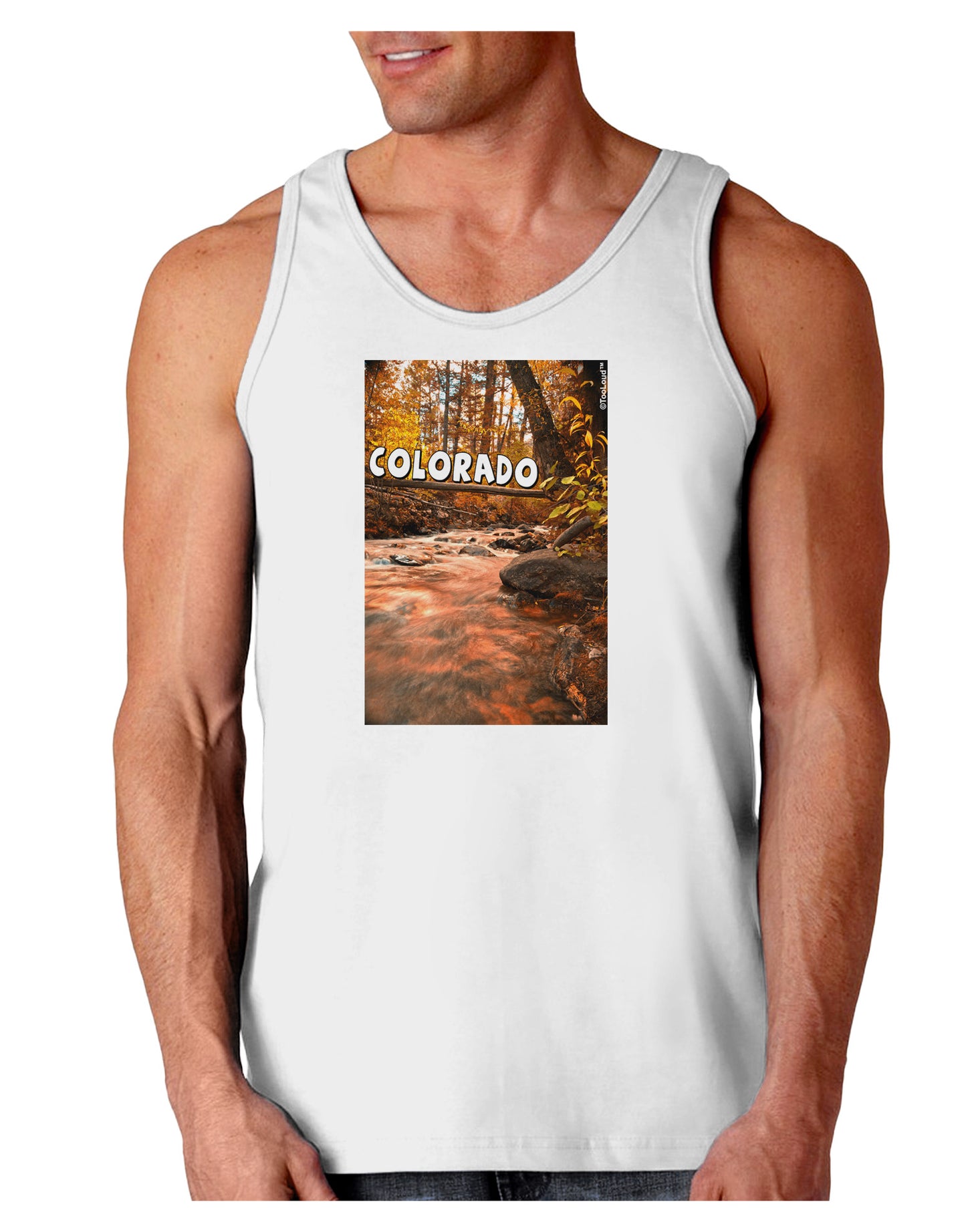 Mt Shavano Colorado Text Loose Tank Top-Loose Tank Top-TooLoud-White-Small-Davson Sales