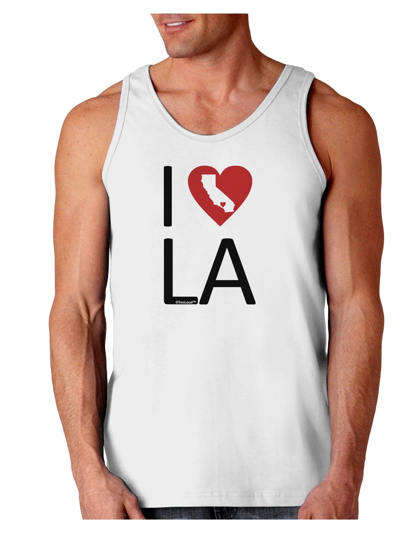 I Heart Los Angeles Loose Tank Top-Loose Tank Top-TooLoud-White-Small-Davson Sales