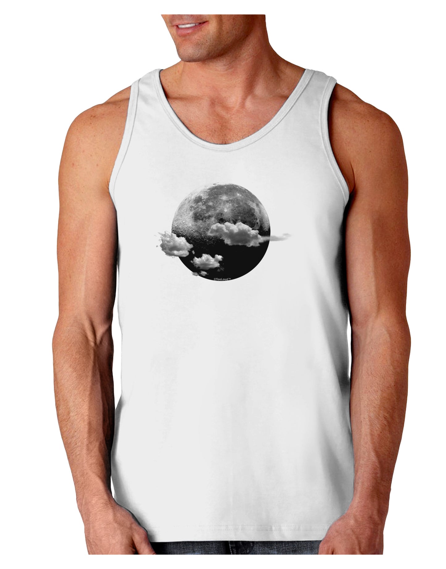 Moon Dream Earth Loose Tank Top-Loose Tank Top-TooLoud-White-Small-Davson Sales