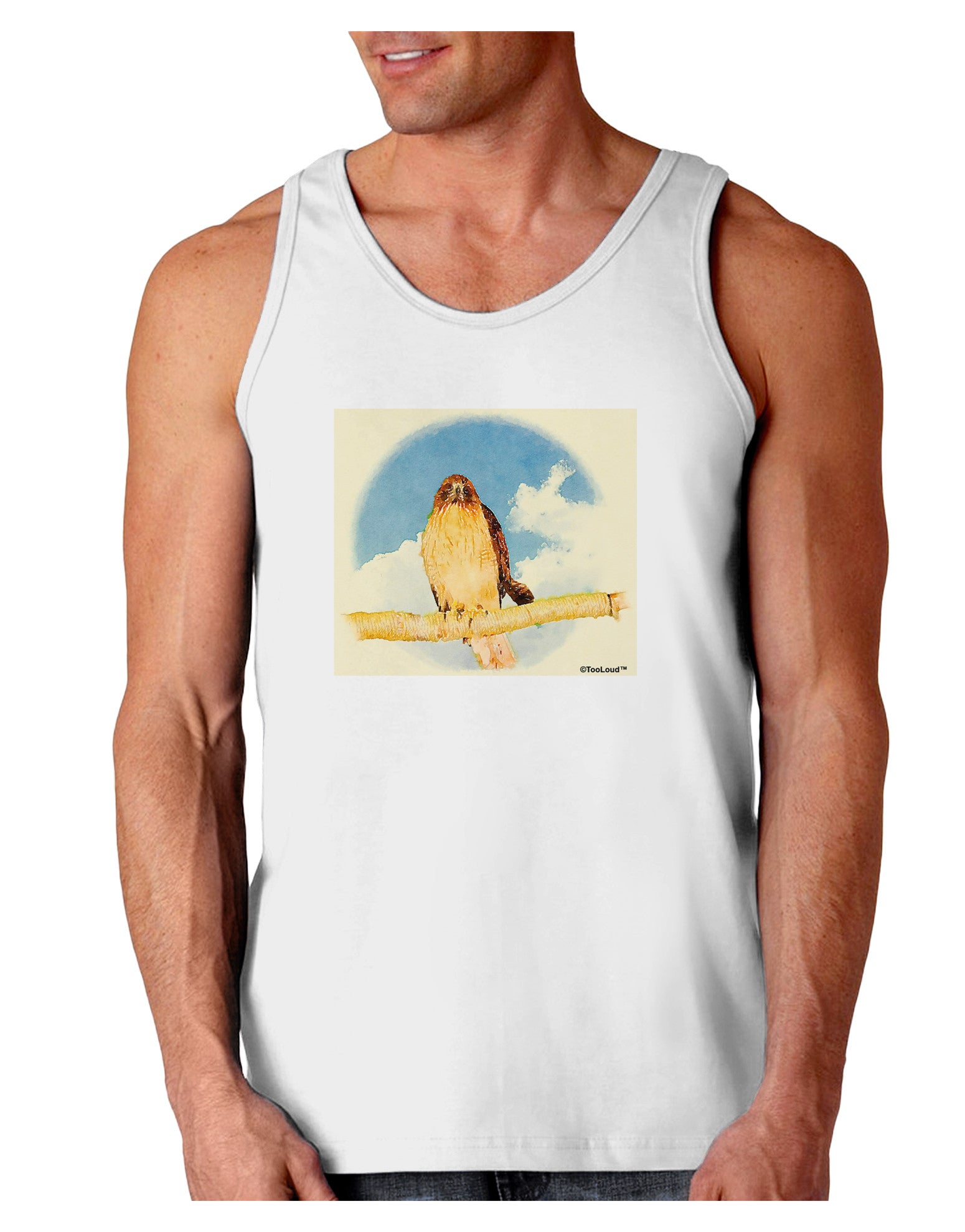 Red-tailed Hawk Loose Tank Top-Loose Tank Top-TooLoud-White-Small-Davson Sales