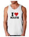 I Heart Math Distressed Loose Tank Top by TooLoud-Loose Tank Top-TooLoud-White-Small-Davson Sales