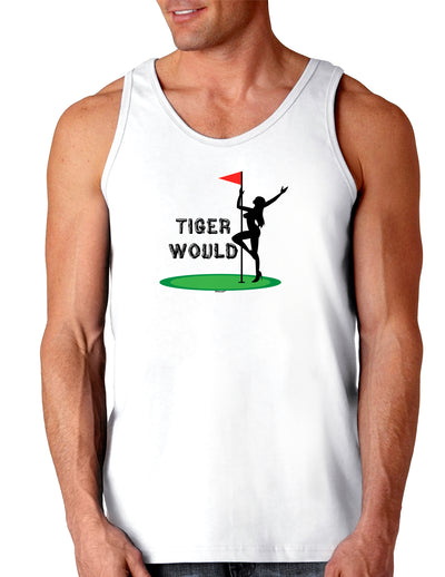 Tiger Would Loose Tank Top-Loose Tank Top-TooLoud-White-Small-Davson Sales