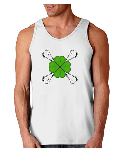 Clover and Crossbones Loose Tank Top by TooLoud-TooLoud-White-Small-Davson Sales