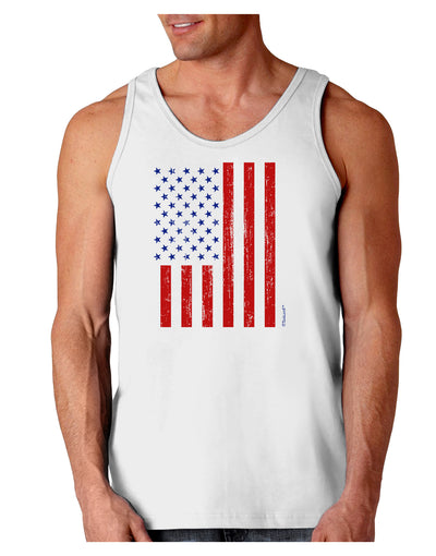 Red and Blue Stamp Style American Flag - Distressed Loose Tank Top by TooLoud-Loose Tank Top-TooLoud-White-Small-Davson Sales