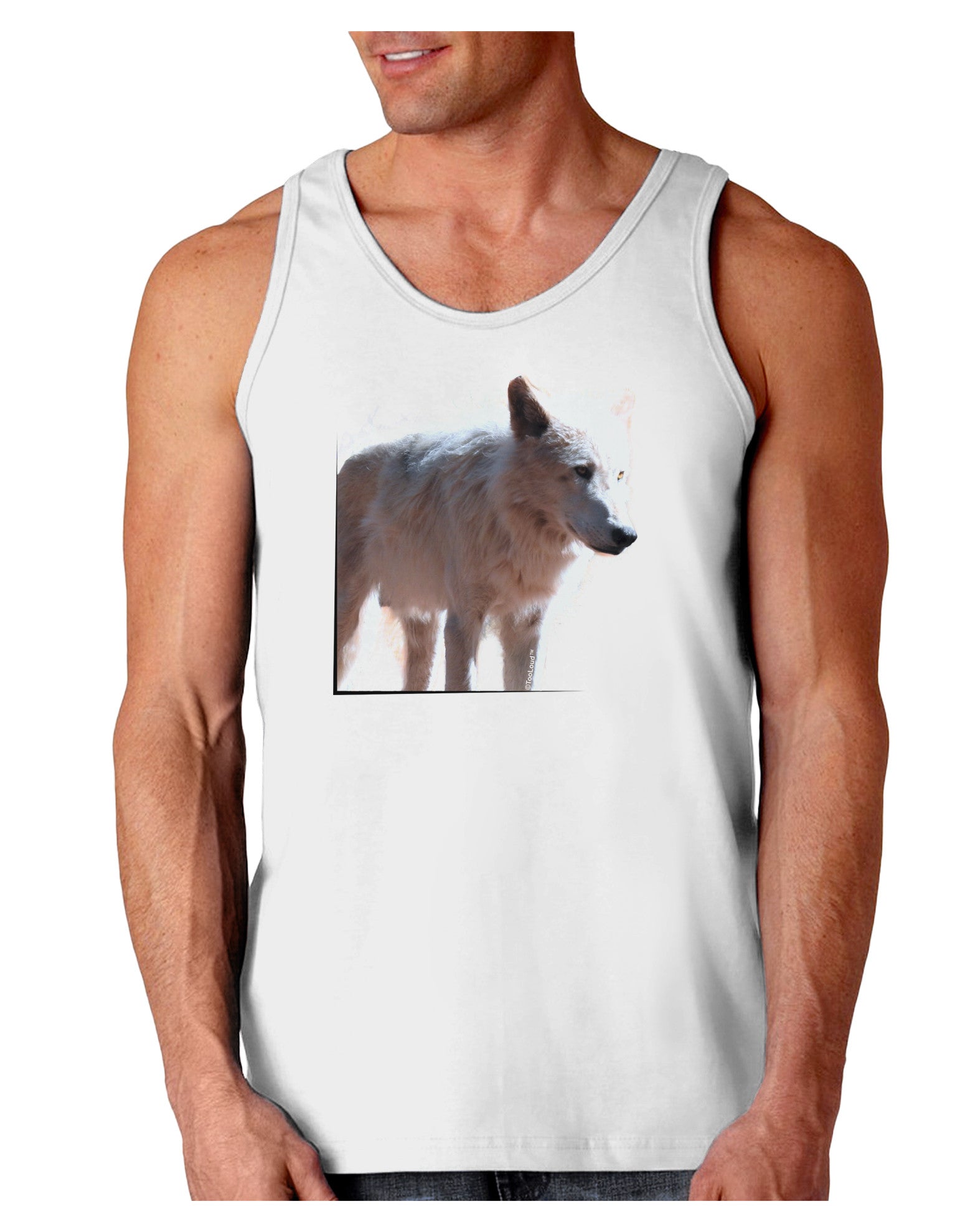 Magnificent Full White Wolf Loose Tank Top-Loose Tank Top-TooLoud-White-Small-Davson Sales
