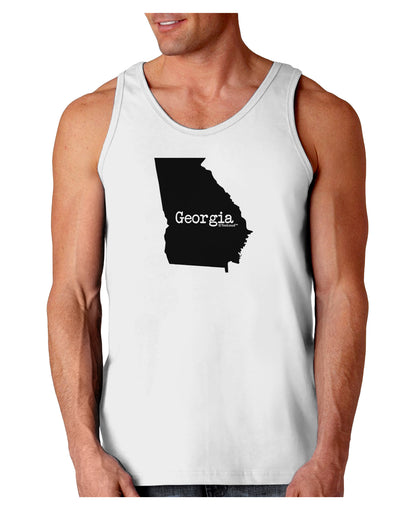 Georgia - United States Shape Loose Tank Top by TooLoud-Loose Tank Top-TooLoud-White-Small-Davson Sales