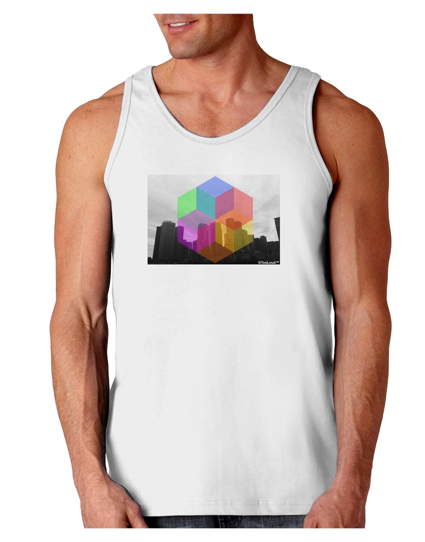 Chicago Abstract Loose Tank Top-Loose Tank Top-TooLoud-White-XX-Large-Davson Sales
