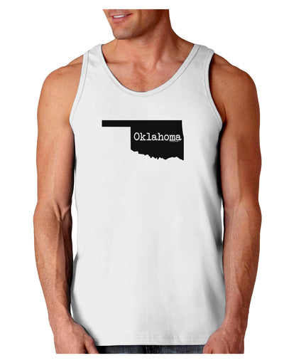 Oklahoma - United States Shape Loose Tank Top by TooLoud-Loose Tank Top-TooLoud-White-Small-Davson Sales