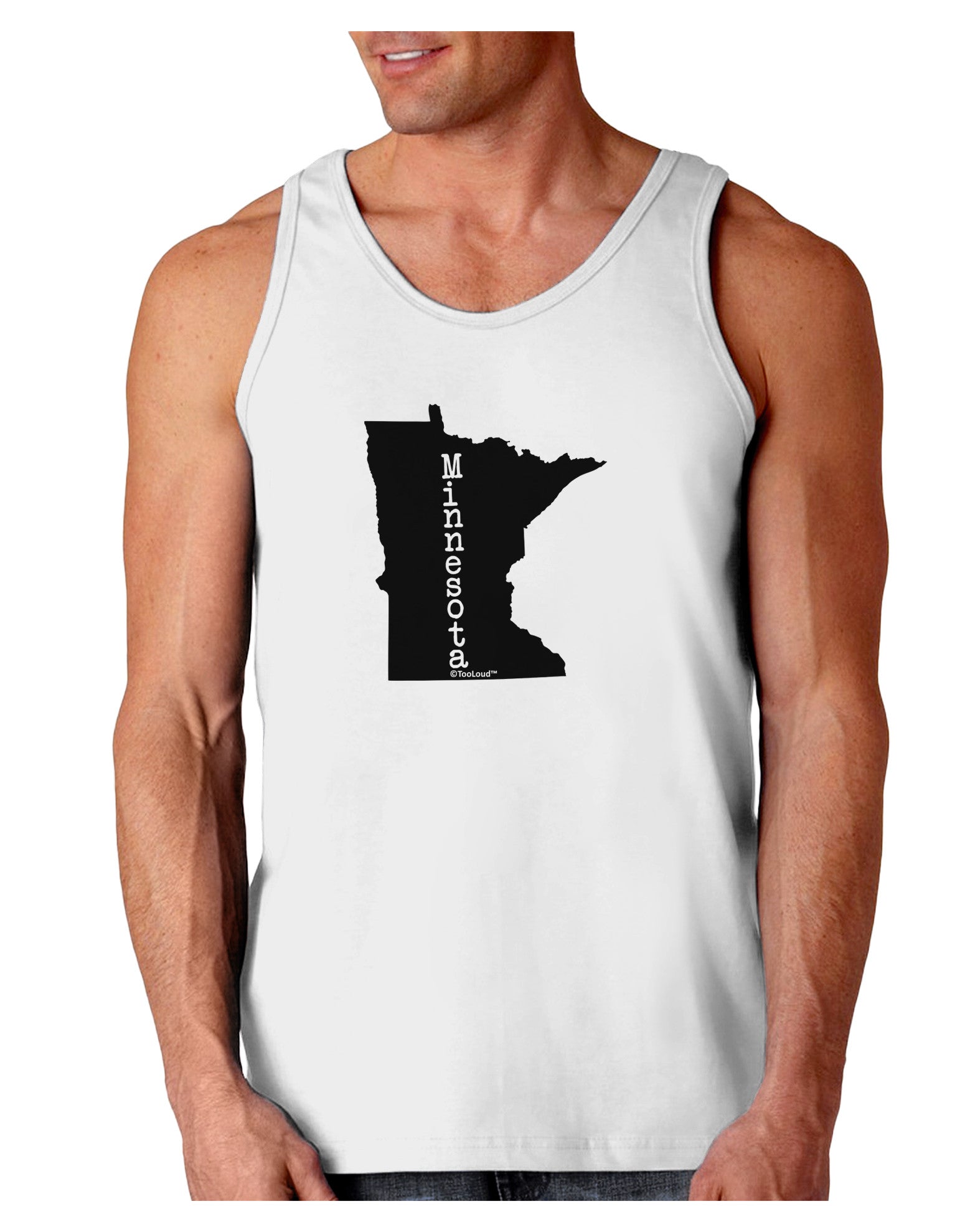 Minnesota - United States Shape Loose Tank Top-Loose Tank Top-TooLoud-White-Small-Davson Sales